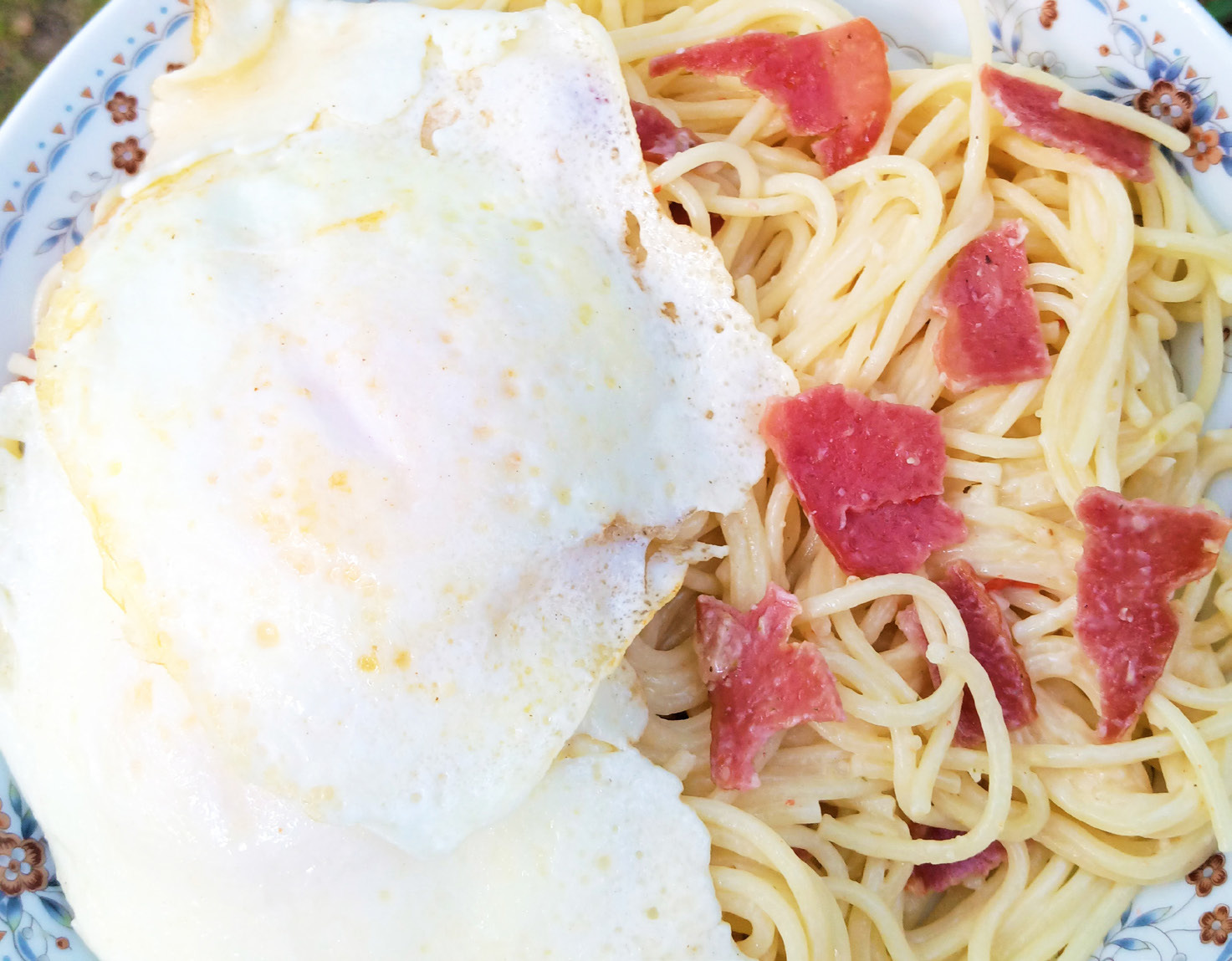 Bacon And Egg Spaghetti